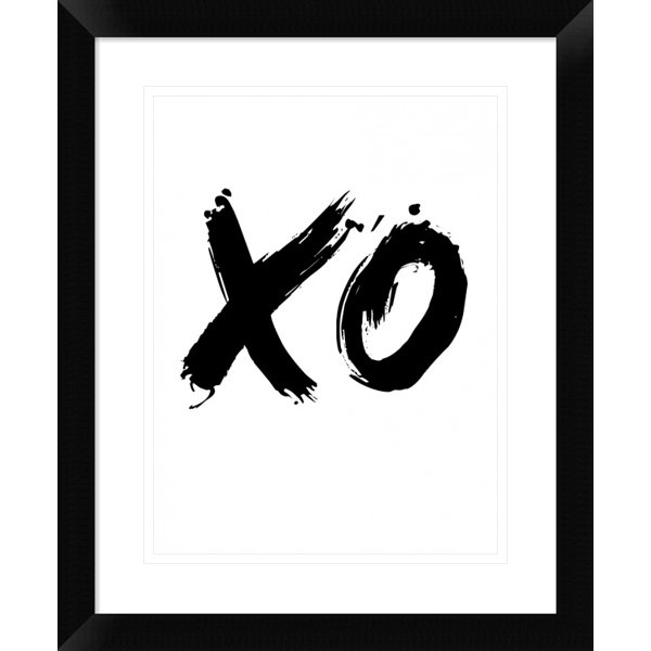 Naxart XO Framed On Paper Textual Art Wayfair